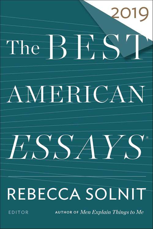 Book cover of The Best American Essays 2019 (The Best American Series)