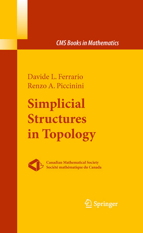 Book cover of Simplicial Structures in Topology