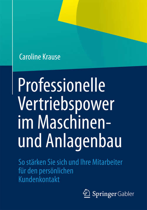 Book cover of Professionelle Vertriebspower im Maschinen- und Anlagenbau