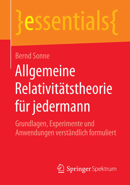 Book cover of Allgemeine Relativitätstheorie für jedermann