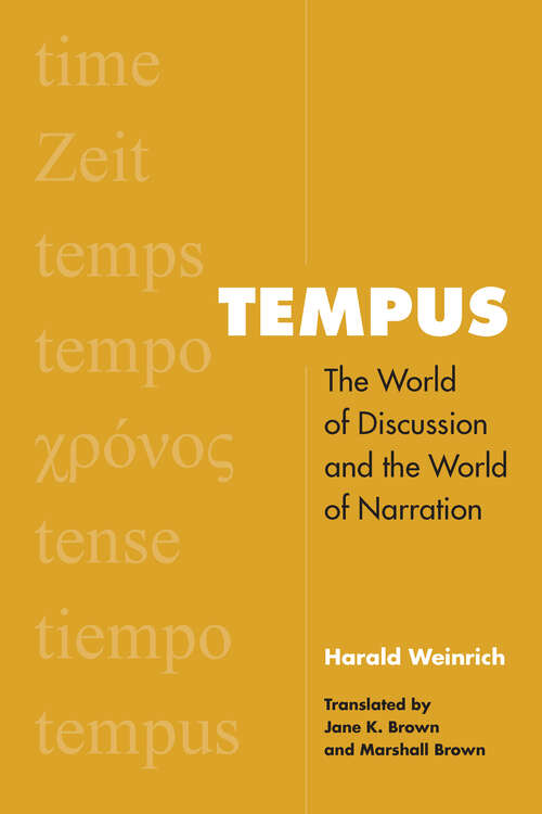 Book cover of Tempus: The World of Discussion and the World of Narration (1) (Verbal Arts: Studies in Poetics)