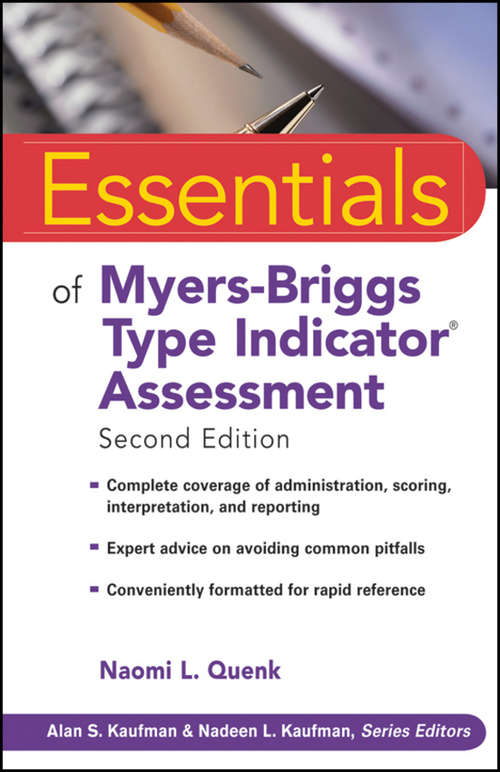 Book cover of Essentials of Myers-Briggs Type Indicator Assessment