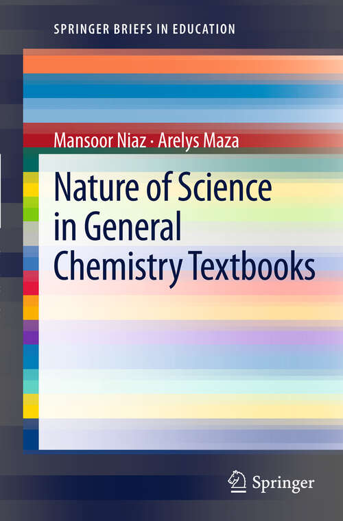 Book cover of Nature of Science in General Chemistry Textbooks