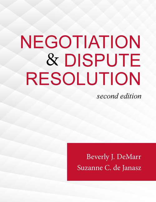 Book cover of Negotiation & Dispute Resolution (Second Edition)