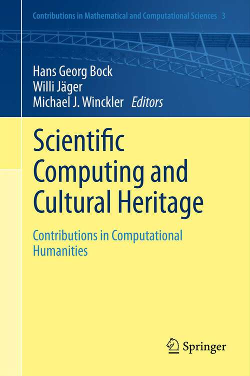 Cover image of Scientific Computing and Cultural Heritage