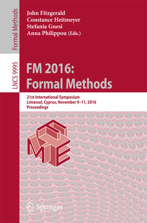 Book cover of FM 2016: Formal Methods