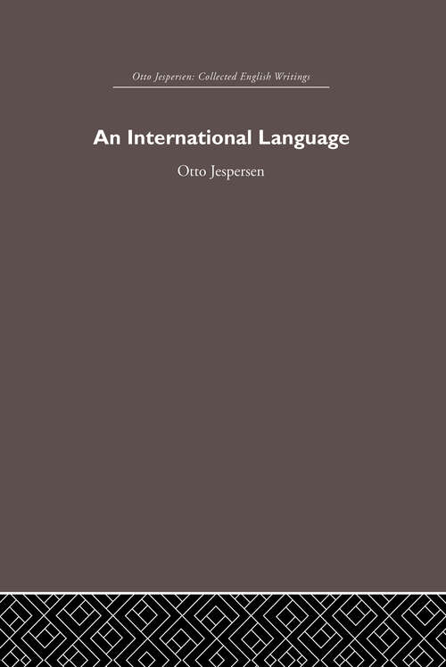Book cover of International Language