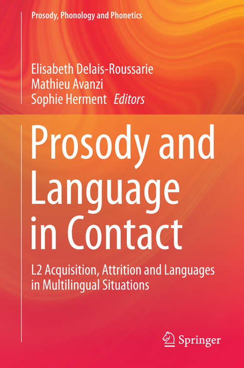 Book cover of Prosody and Language in Contact