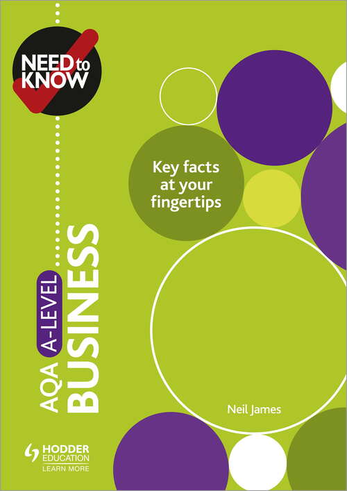 Book cover of Need to Know: A-level Aqa Business Epub