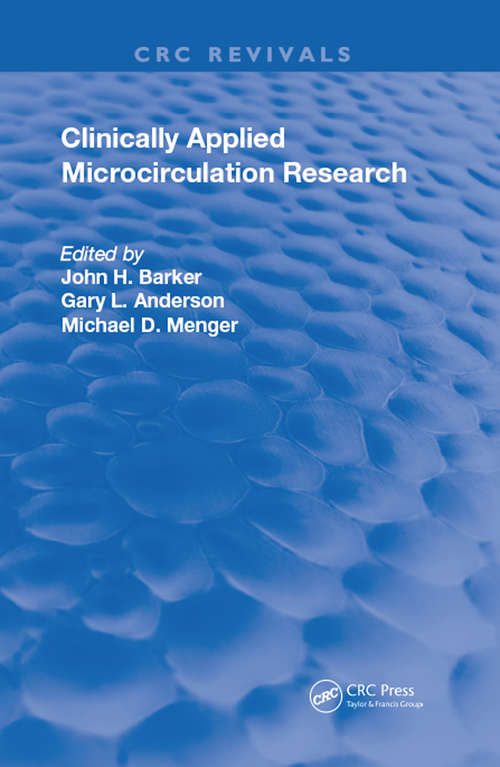 Clinically Applied Microcirculation Research (Routledge Revivals)