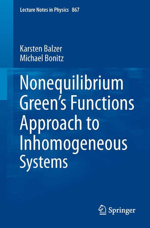 Book cover of Nonequilibrium Green's Functions Approach to Inhomogeneous Systems