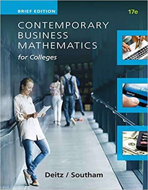 Book cover of Contemporary Business Mathematics for Colleges (Seventeenth Edition)