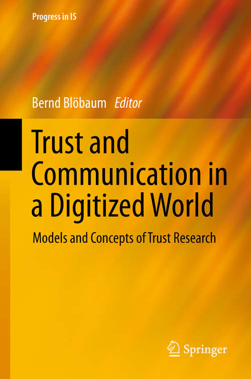 Book cover of Trust and Communication in a Digitized World