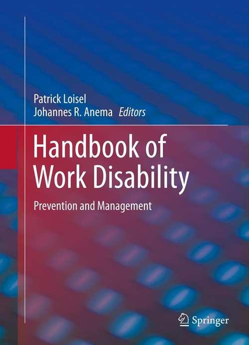 Book cover of Handbook of Work Disability