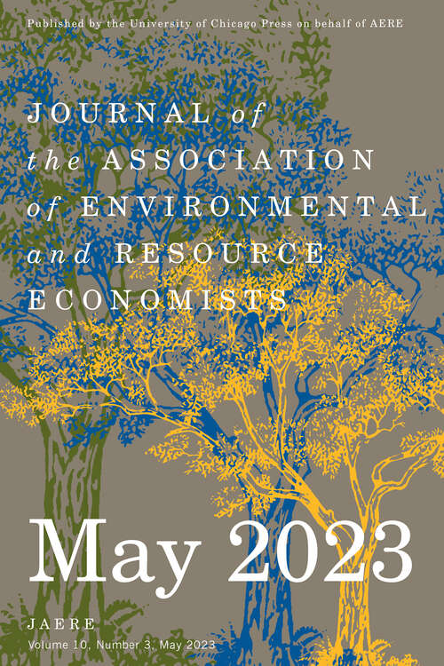 Book cover of Journal of the Association of Environmental and Resource Economists, volume 10 number 3 (May 2023)