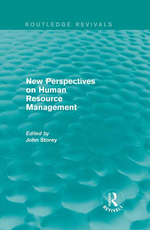 New Perspectives on Human Resource Management (Routledge Revivals)