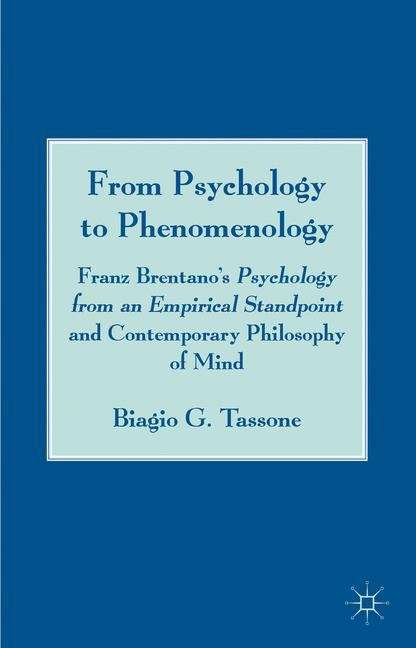 Book cover of From Psychology to Phenomenology