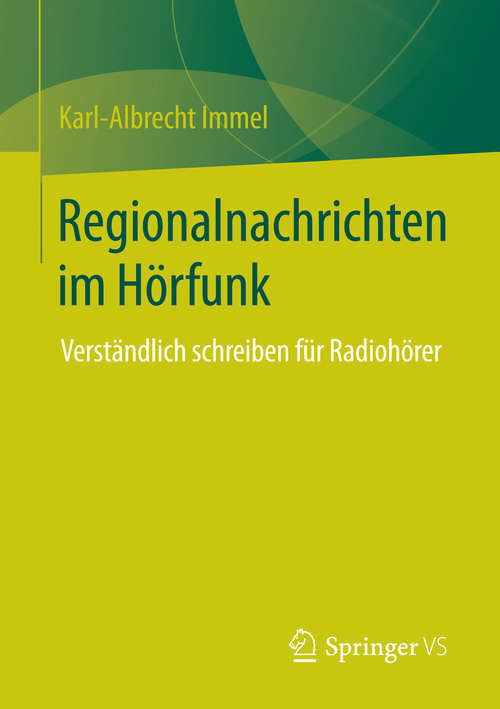 Book cover of Regionalnachrichten im Hörfunk