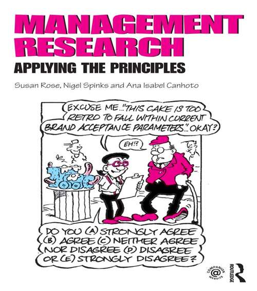 Management Research: Applying the Principles