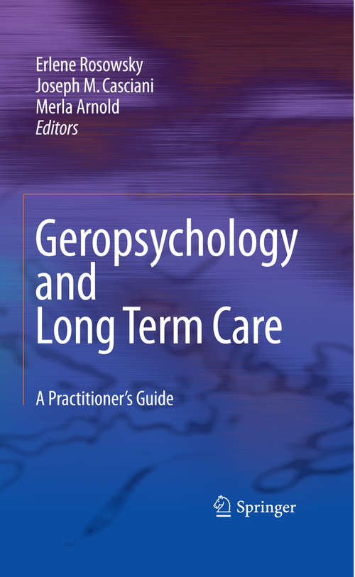 Book cover of Geropsychology and Long Term Care