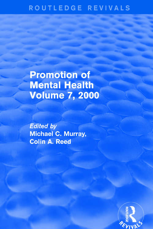 Promotion of Mental Health: Volume 7, 2000