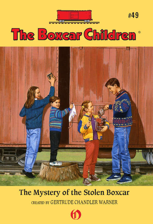 Book cover of The Mystery of the Stolen Boxcar (Boxcar Children #49)