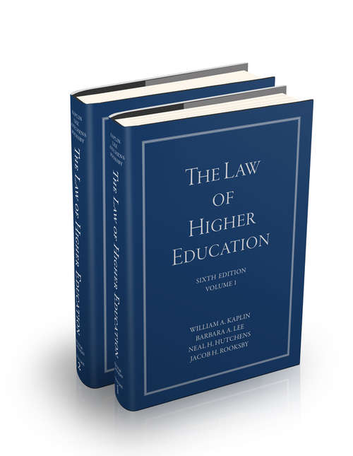 The Law of Higher Education: Student Version (The\jossey-bass Higher And Adult Education Ser.)