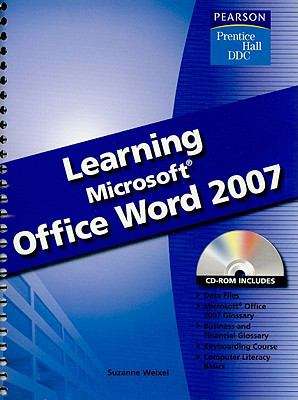 Book cover of Learning Microsoft Office Word 2007