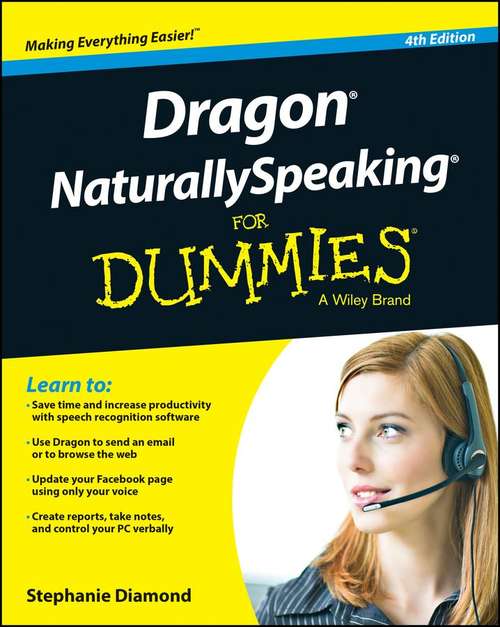 Book cover of Dragon NaturallySpeaking For Dummies