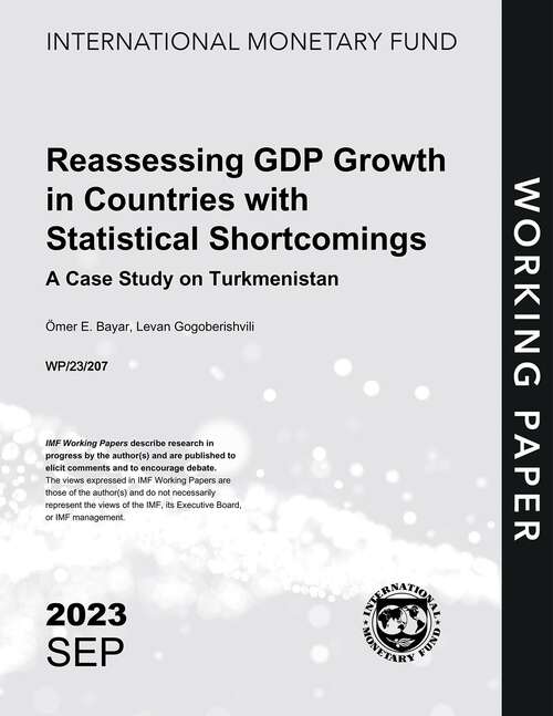 Book cover of Reassessing GDP Growth in Countries with Statistical Shortcomings - A Case Study on Turkmenistan