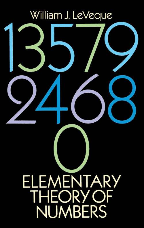 Book cover of Elementary Theory of Numbers