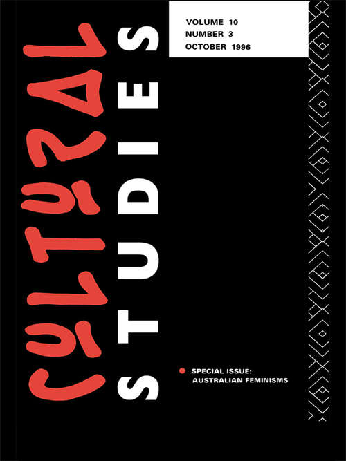Book cover of Cultural Studies 10.3: Theorizing Politics
