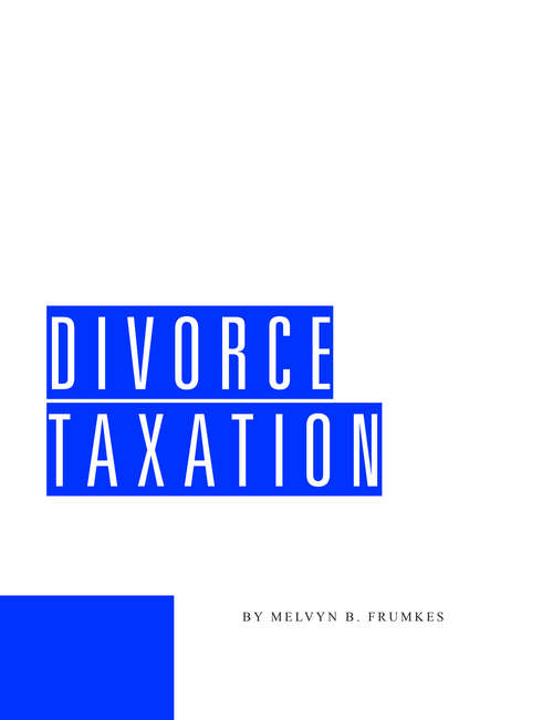 Book cover of Divorce Taxation