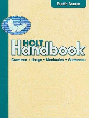 Book cover of Holt Handbook: Grammar, Usage, Mechanics, Sentences (Fourth Course)