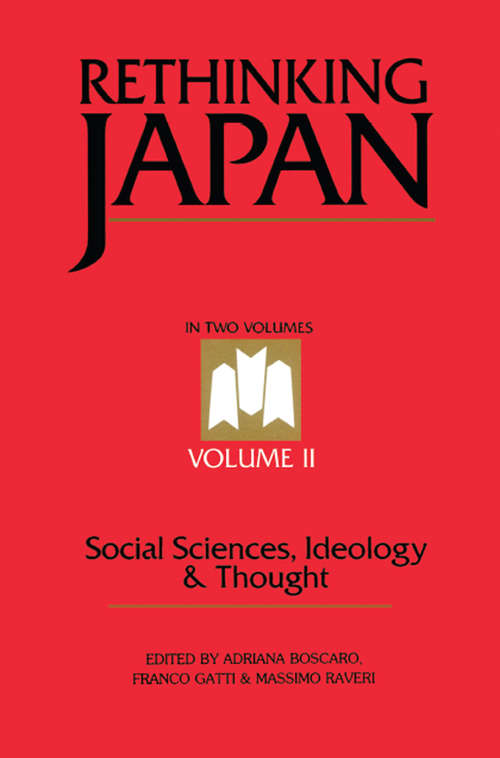 Book cover of Rethinking Japan Vol 2: Social Sciences, Ideology and Thought