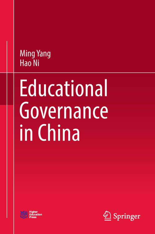 Book cover of Educational Governance in China (1st ed. 2018)