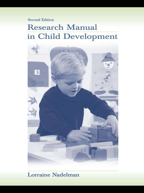 Book cover of Research Manual in Child Development (2)