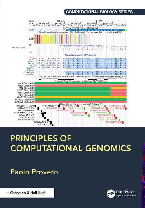 Book cover of Principles of Computational Genomics (1) (Chapman & Hall/CRC Computational Biology Series)