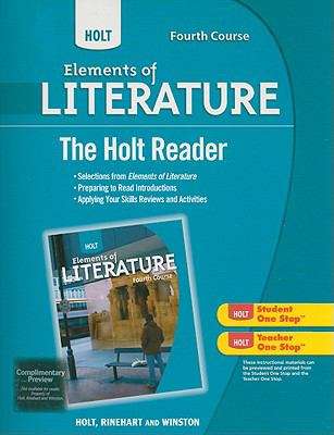 Book cover of Elements of Literature®, Fourth Course, The Holt Reader