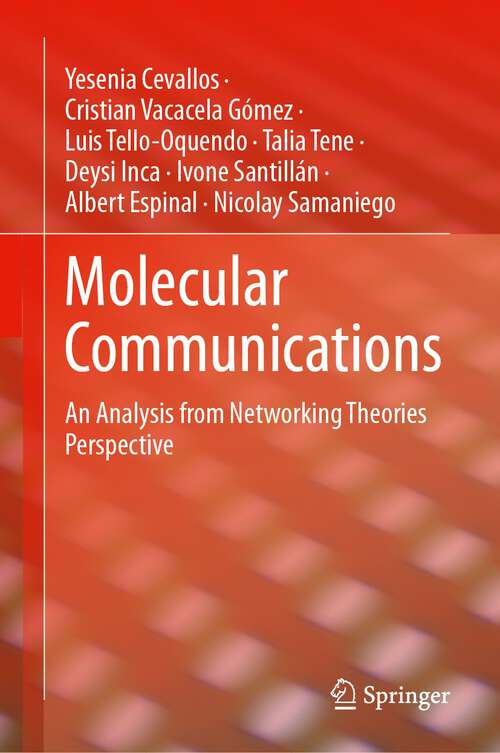 Book cover of Molecular Communications: An Analysis from Networking Theories Perspective (1st ed. 2024)