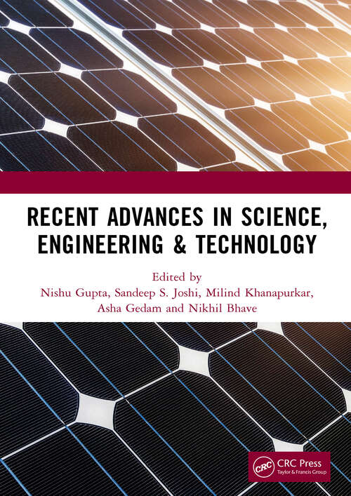 Book cover of Recent Advances in Science, Engineering & Technology: International Conference on Recent Advances in Science, Engineering & Technology