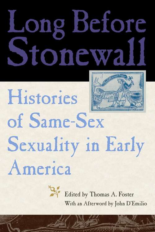 Book cover of Long Before Stonewall