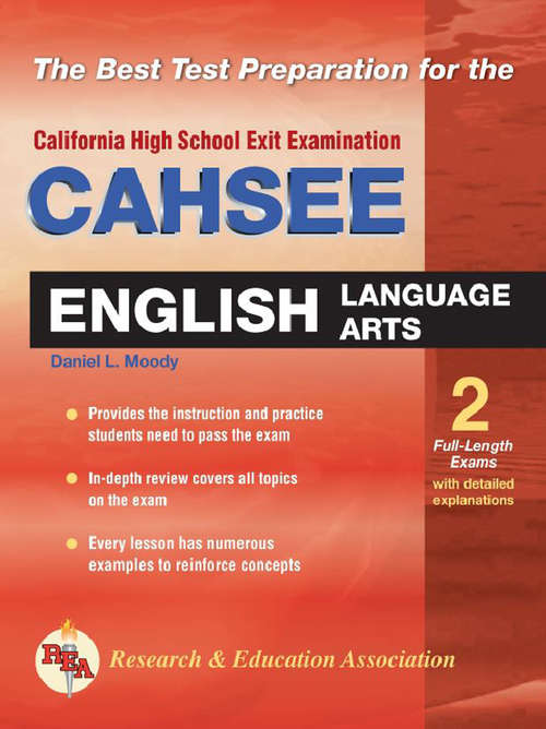 Book cover of CAHSEE English Language Arts (California Cahsee Test Preparation Ser.)