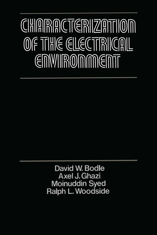 Book cover of Characterization of the Electrical Environment