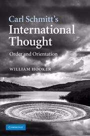 Book cover of Carl Schmitt's International Thought