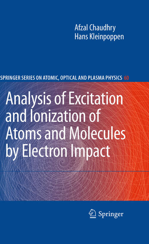 Book cover of Analysis of Excitation and Ionization of Atoms and Molecules by Electron Impact