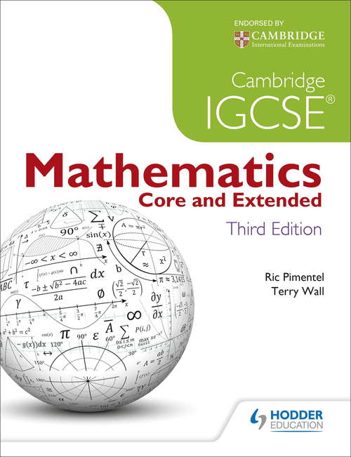 Book cover of Cambridge IGCSE Mathematics Core and Extended 3ed + CD