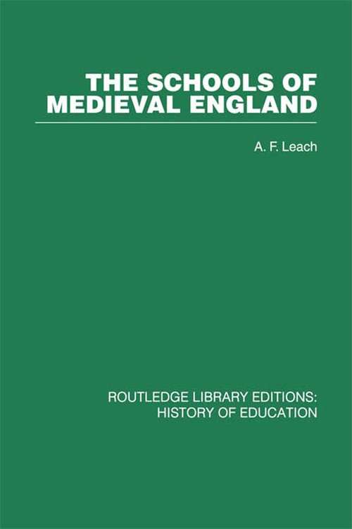 Cover image of The Schools of Medieval England