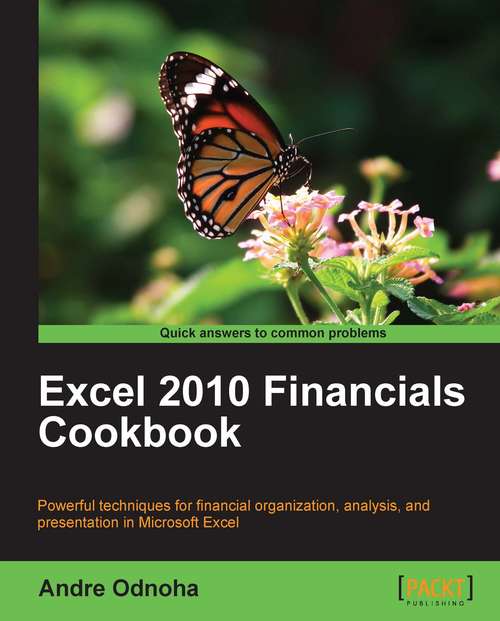 Book cover of Excel 2010 Financials Cookbook