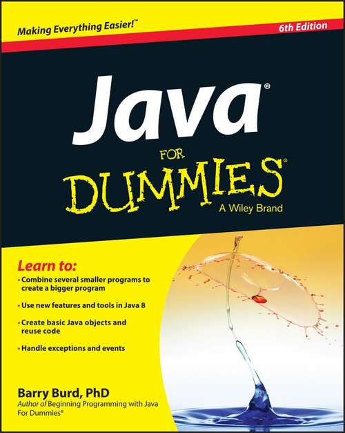 Book cover of Java For Dummies